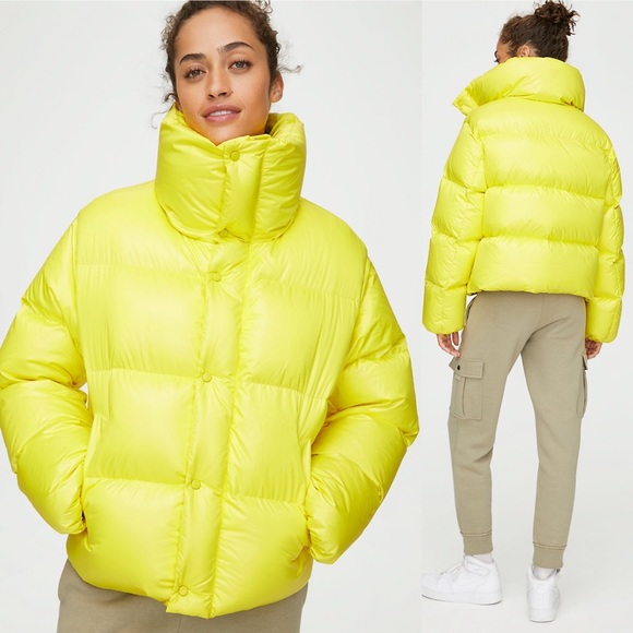 Aritzia Jackets & Blazers - Aritzia TNA Puffer Jacket Mega Shorty Yellow Small